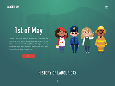 Happy 1st of May daily ui 003 dailyui dailyui challenge dailyuichallenge design homepage labourday landing page may 1st ui user interface website