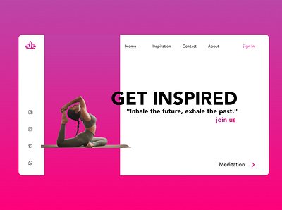 Yoga / Get Inspired algeria animation branding designer designer logo icon illustration inspiration logo ui uidesign uiux ux webdesign webdesigner website