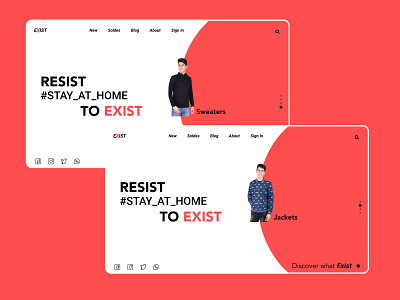 Clothing UI algeria animation brand colors design designer exist logo red tunisia ui uidesign uiux web webdesign webdesignagency webdesigner webdesigning webdesigns website