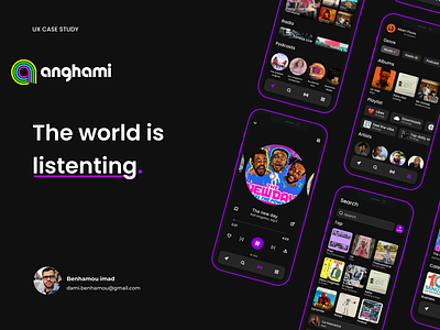 Anghami App 3d algeria animation branding design designer graphic design illustration logo mobile motion graphics ui uidesign uiux webdesign webdesigner