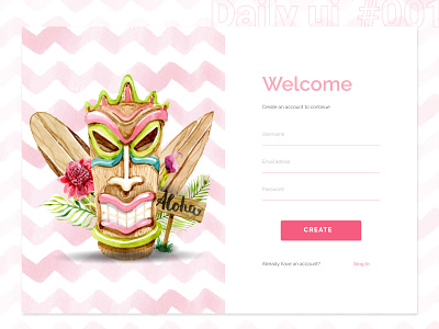 Daily Ui Challenge #001 - Sign Up daily ui dailyui sign up signup ui