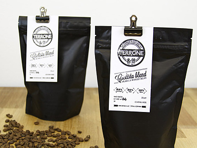 Terrone Coffee Branding & Packaging brand identity branding business card coffee label design letterpress logo design packaging print design specialty coffee typography
