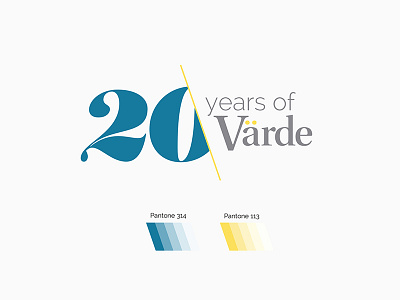 Varde Logo anniversary bold brand identity celebration colours corporate logo logo design pantone typography visual identity