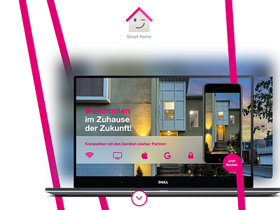 DailyUI Challenge #003 – Landing Page 003 dailyui landingpage magenta smarthome telekom