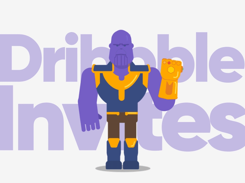 Dribbble Invites avengers dribbble invite illustration infinity war invite motion graphics thanos