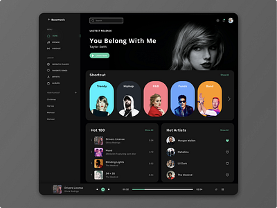 Music player dailyui dailyuichallenge dark dark theme dark ui music musicplayer