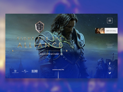 Warcraft / Website redesign design header movie redesign ui ux warcraft web website