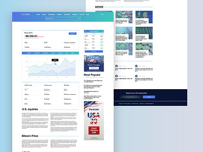 Financial Website Overview Page UI