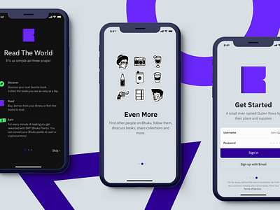 Bhuku App app app concept branding design iphonex logo ui ux