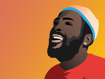 Marvin Gaye face gradient illustrator marvin gaye portrait vector