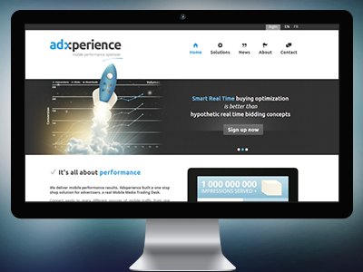 Adxperience - Homepage homepage webdesign