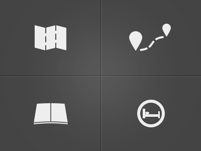 Tourism app icons