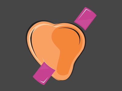 Heart ear heart logo