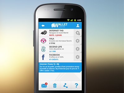 Wallet App application mobile webdesign