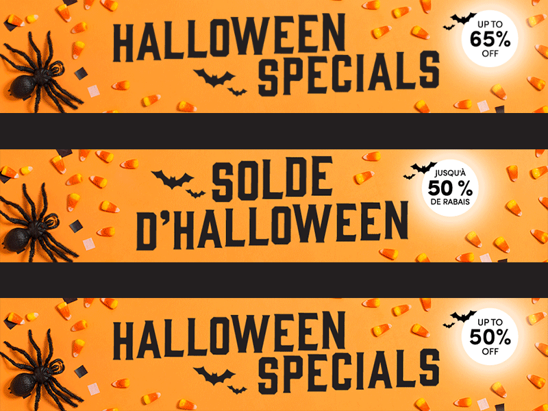 Spooktastic Interstitials 2d after effects animation design halloween holiday loop motion graphics seasonal wayfair