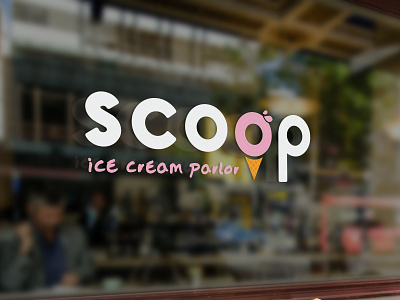 Scoop Ice Cream Parlor Logo dailylogochallenge design ice cream illustration logo logo design logodesign typography vector