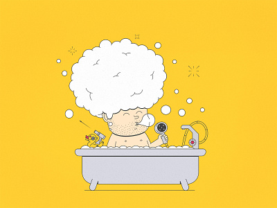 Bath time bath bathroom bubble design duck foam illustration illustrator rubber duck soap bubble time vector