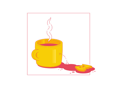 Morning murder blood coffee cookies cup design funny good morning illustration illustrator morning murder tea vector