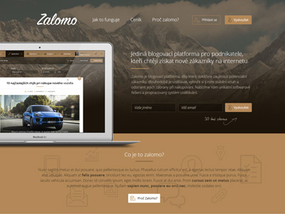 Zalomo web cms product web