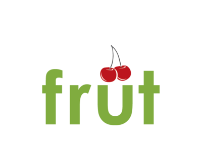 Früt: A Conceptual Image cherry concept conceptual elegant exercise five minutes fruit icon icons illustration lime green logo a day organic produce simple simple design type art typography umlaut