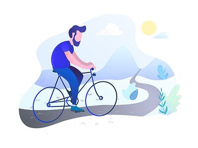 Bike ride illustration bike charachter digitalart illustration illustrator man men user stories vector