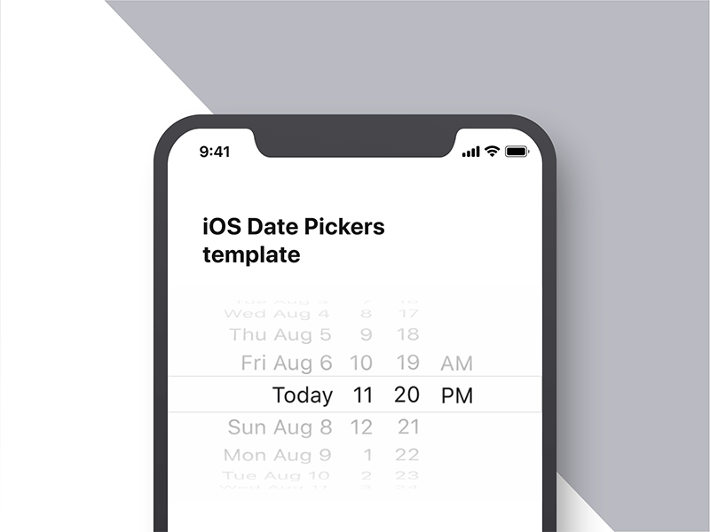 Ios Date Pickers Template By Alex Bublyk On Dribbble