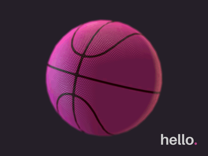 Hello Dribbble 3d ae aftereffects animation basketball bubbles circles circular debut design first shot gif hello hello dribbble hi dribbble mograph motion graphics sphere spheres ux