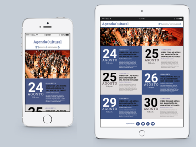 Agenda Cultural / Newsletter Interface