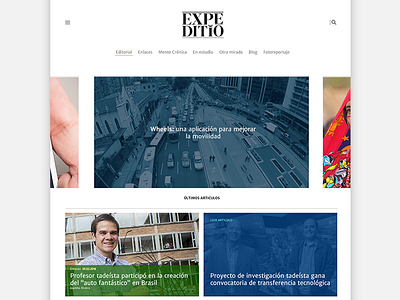 Expeditio | Digital Magazine concept interface magazine news ui ui design web white