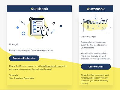 Quesbook Emails email email campaign email design emails ui design web design