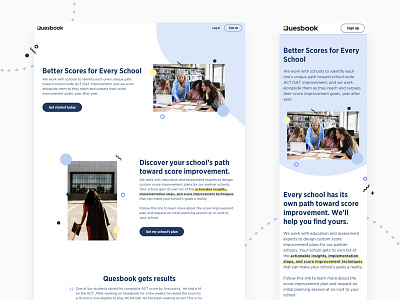 Quesbook for Educators mobile design mobile friendly product design responsive ui design web design