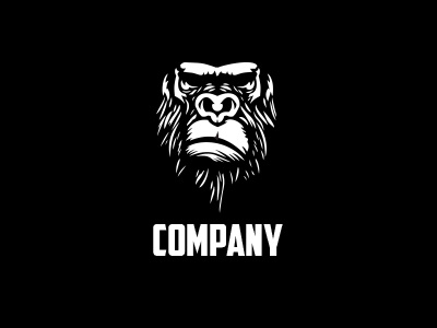 Silverback Gorilla ape badass logo eppe gorilla logo monkey logo silverback