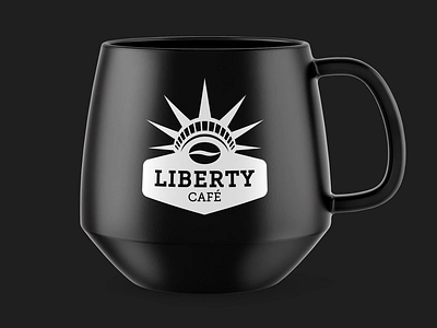 Liberty café branding coffee coffee shop freedom liberty logo new york nyc statueofliberty