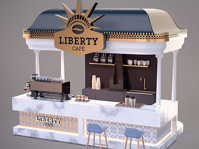 Liberty café / Brand identity / Interior design branding café coffeeshop counter design liberty logo newyorkcity nyc