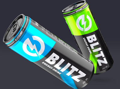 Blitz Energy Drink bolt branding design drink energy identity logo packaging