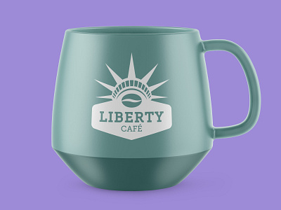 Liberty Café art deco branding café coffee coffee shop cup design graphic design liberty logo modern new york nyc