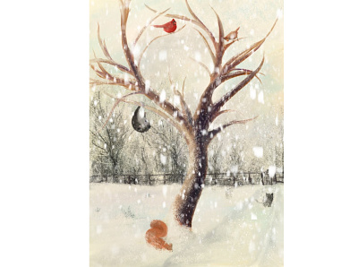 Winter Snow Scene animal animal illustration children book illustration childrens book childrens illustration christmas illustration nature new year procreate procreate app procreate art snow winter winter scene