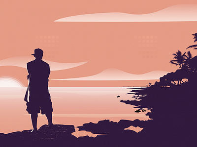 Guy Watching Sunset