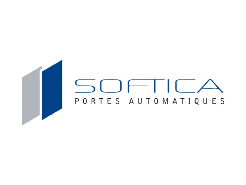 Logo Softica modernization brand branding company branding door innovation lifting logo logo 2d logotyp manufacturing modern spaces