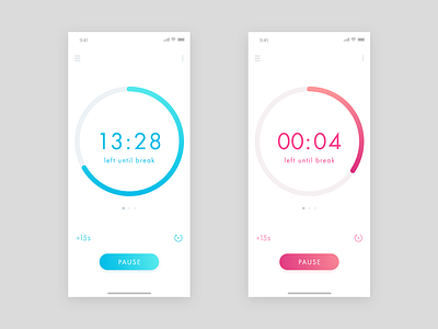 Count down timer app UI design - Daily Ui 014