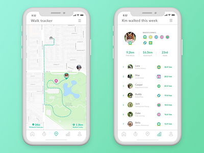 Social dog walking app concept - Daily UI 020