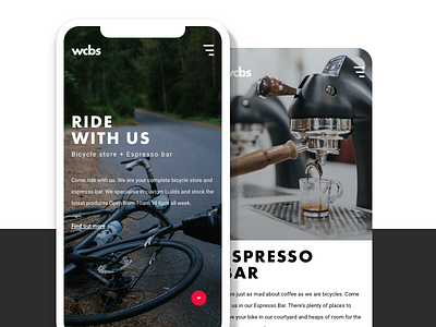 WCBS Bicycle Store Device Concept brand creative development graphic ui ui design ux ux design web