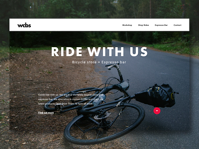 WCBS Bicycle Store Landing Page Concept brand creative development graphic ui ui design ux ux design web