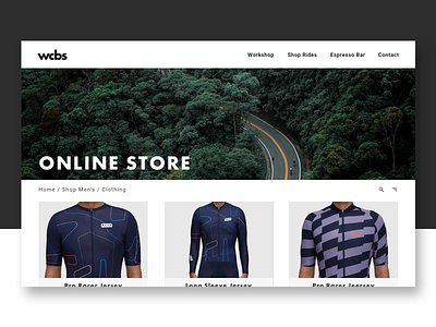 WCBS Bicycle Store Product Page Concept brand commerce creative development graphic online store ui ui design ux ux design web