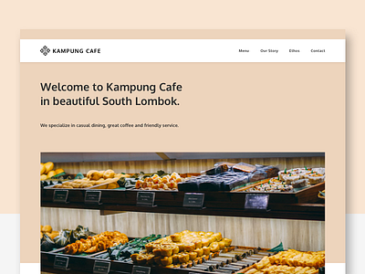 Kampung Cafe Landing Page brand creative development graphic ui ui design ux ux design web