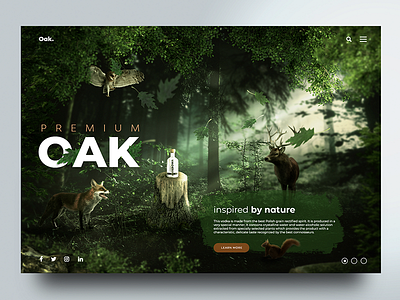 Oak Vodka website design concept