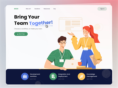Begee - Teams Software 2 characters illustration landing page teacher team landing page team landingpage team members team work illustration teams teams illustration teamwork