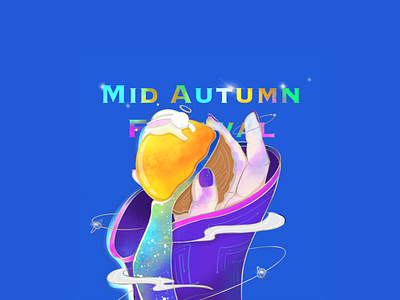 Cyber Mid Autumn Festival illustration