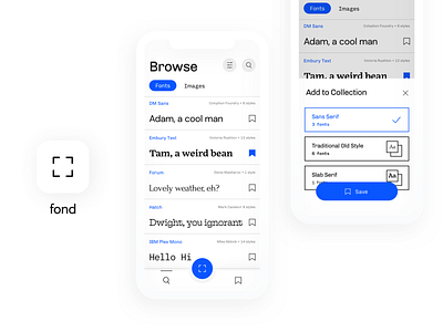 Fond App app app design branding font light typography ui uiux ux visual design