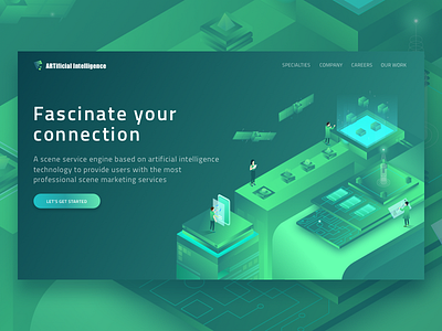 “KUNPENG”AI HOME PAGE design illustration ui web